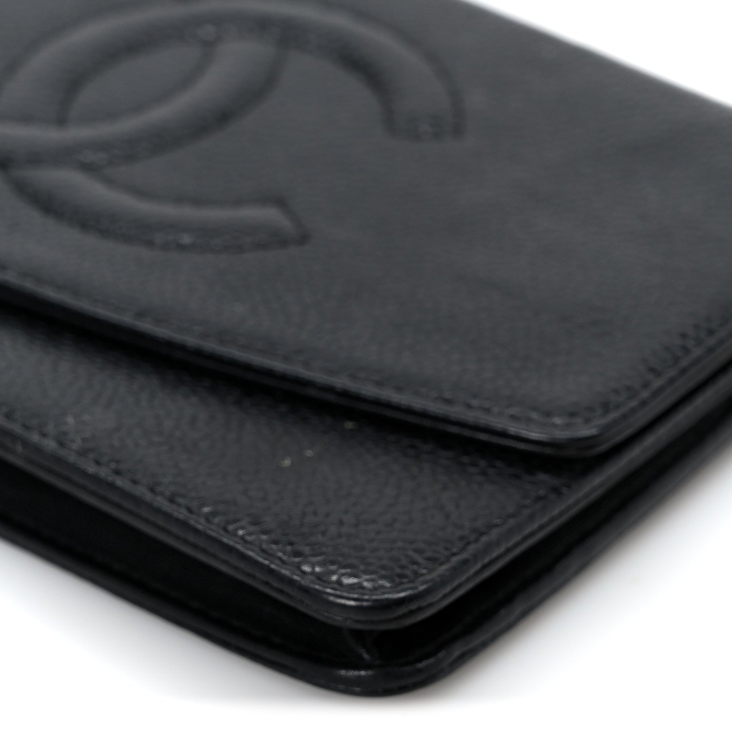 Chanel Caviar Timeless CC Wallet On Chain WOC Black 10 of 11