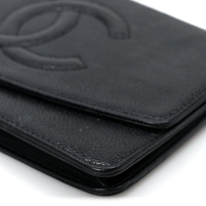Chanel Caviar Timeless CC Wallet On Chain WOC Black 10 of 11