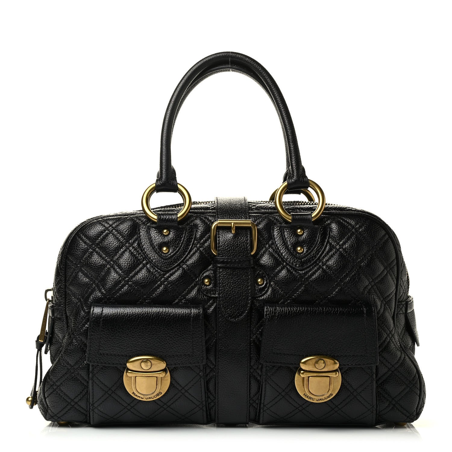 Marc Jacobs Calfskin Quilted Venetia Satchel Black 1 of 9