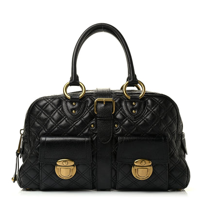 Marc Jacobs Calfskin Quilted Venetia Satchel Black 1 of 9