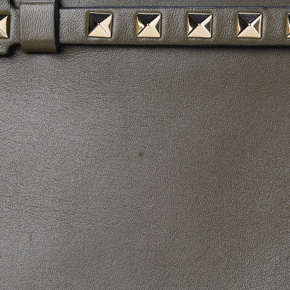 Valentino Garavani Nappa Rockstud Wristlet Clutch Army Green 11 of 12