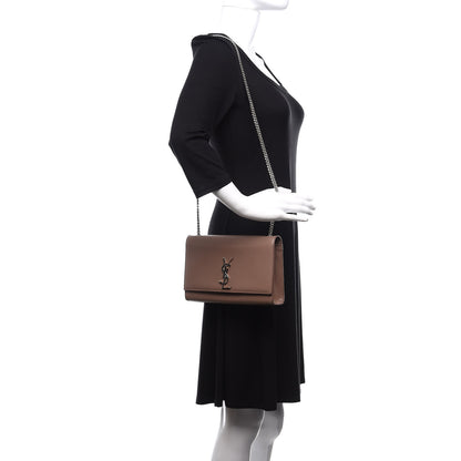 Saint Laurent Grain De Poudre Medium Monogram Kate Satchel Fard 2 of 9