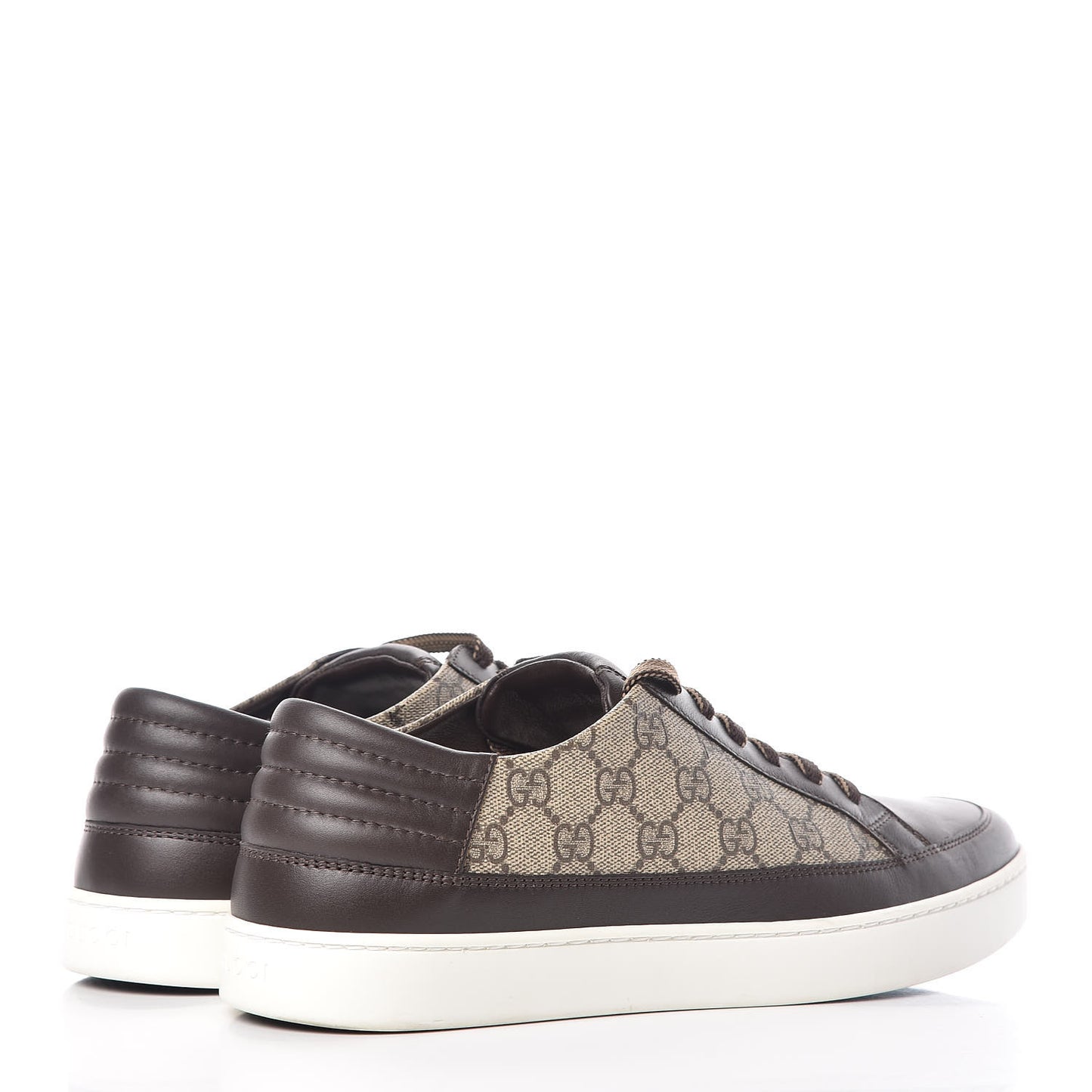 GG Supreme Monogram Men's Low Top Sneakers 10.5 Brown