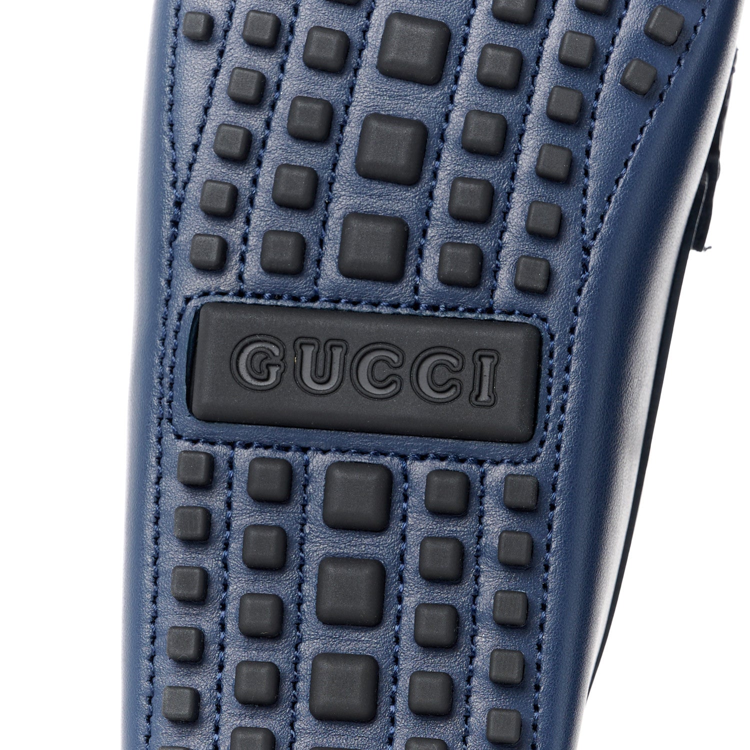 Gucci Soft Clove Calfskin GG Supreme Monogram Mens Interlocking G Driver Loafers 8.5 Blue Agata Beige 6 of 11