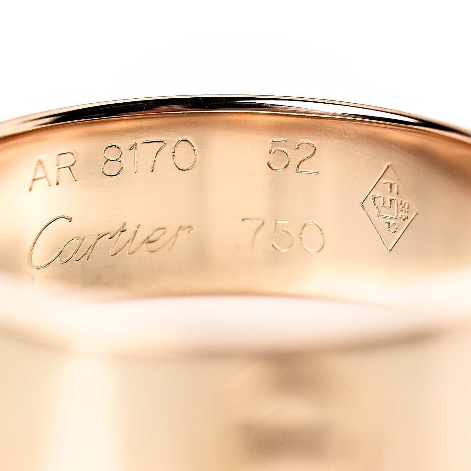 Cartier 18K Yellow Gold 5.5mm LOVE Ring 52 6 8 of 8