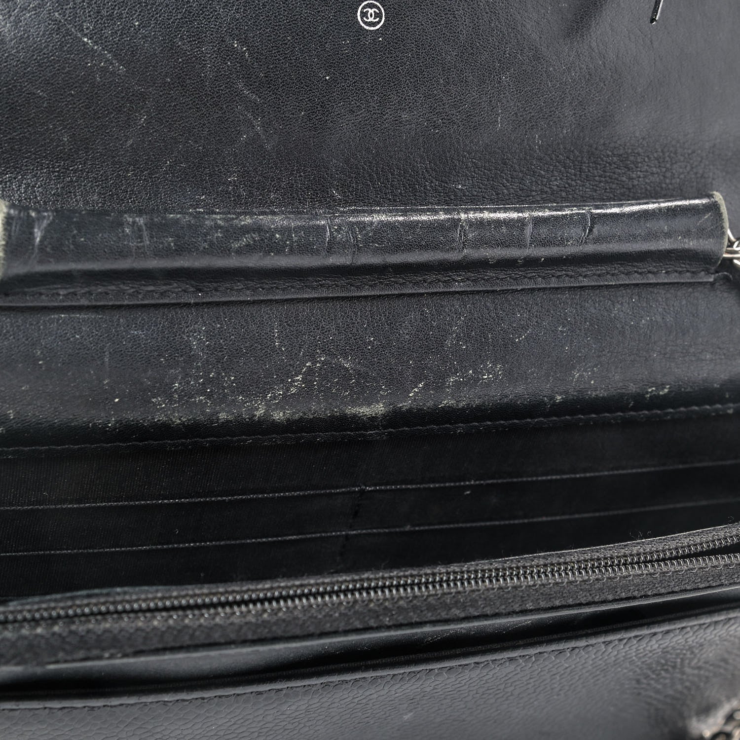Chanel Caviar Timeless CC Wallet On Chain WOC Black 11 of 14