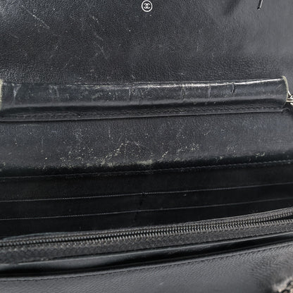 Chanel Caviar Timeless CC Wallet On Chain WOC Black 11 of 14