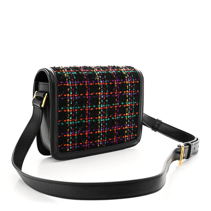 Saint Laurent Tweed Calfskin Small Solferino Satchel Black Multicolor 3 of 11