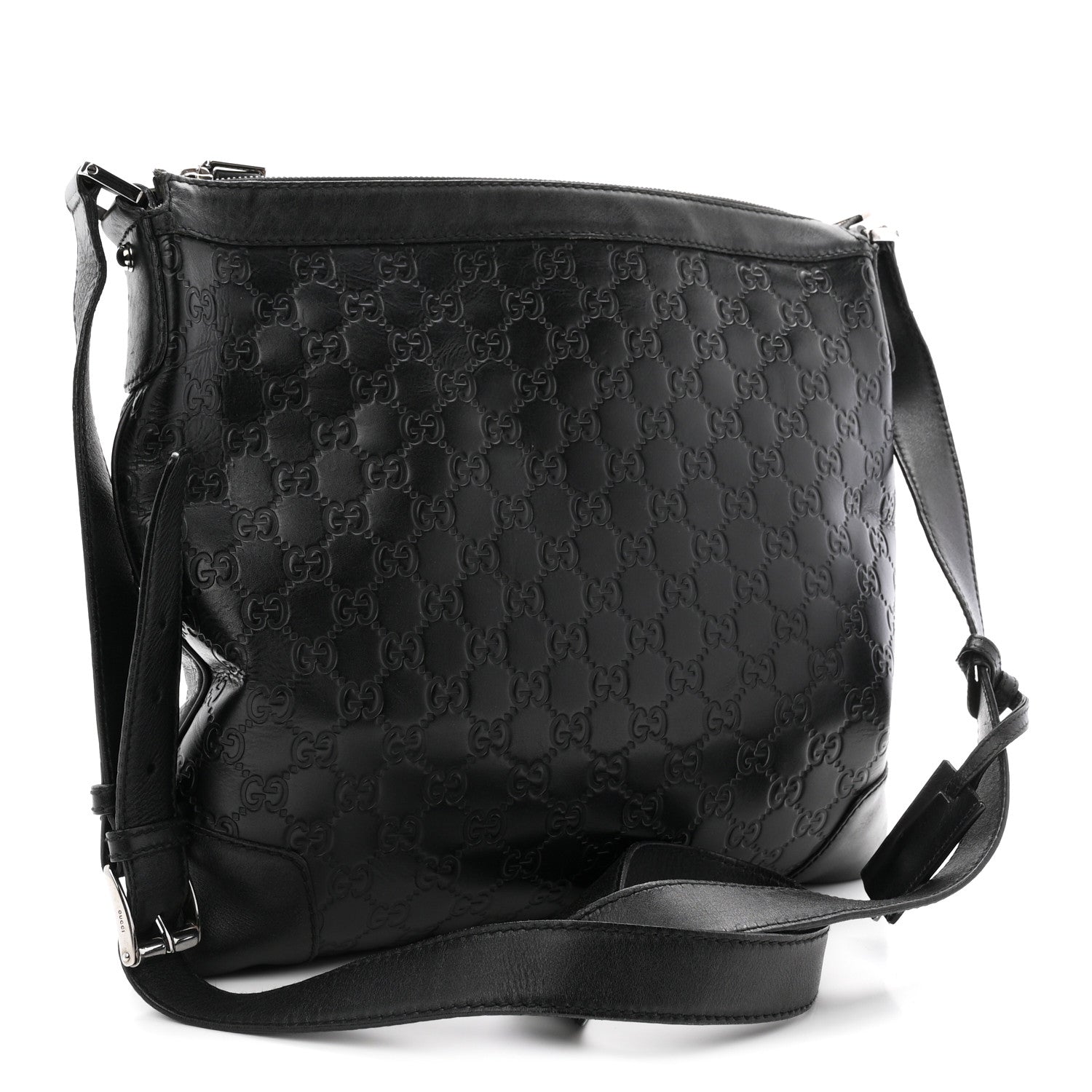 Gucci Guccissima GG Messenger Bag Black 3 of 11