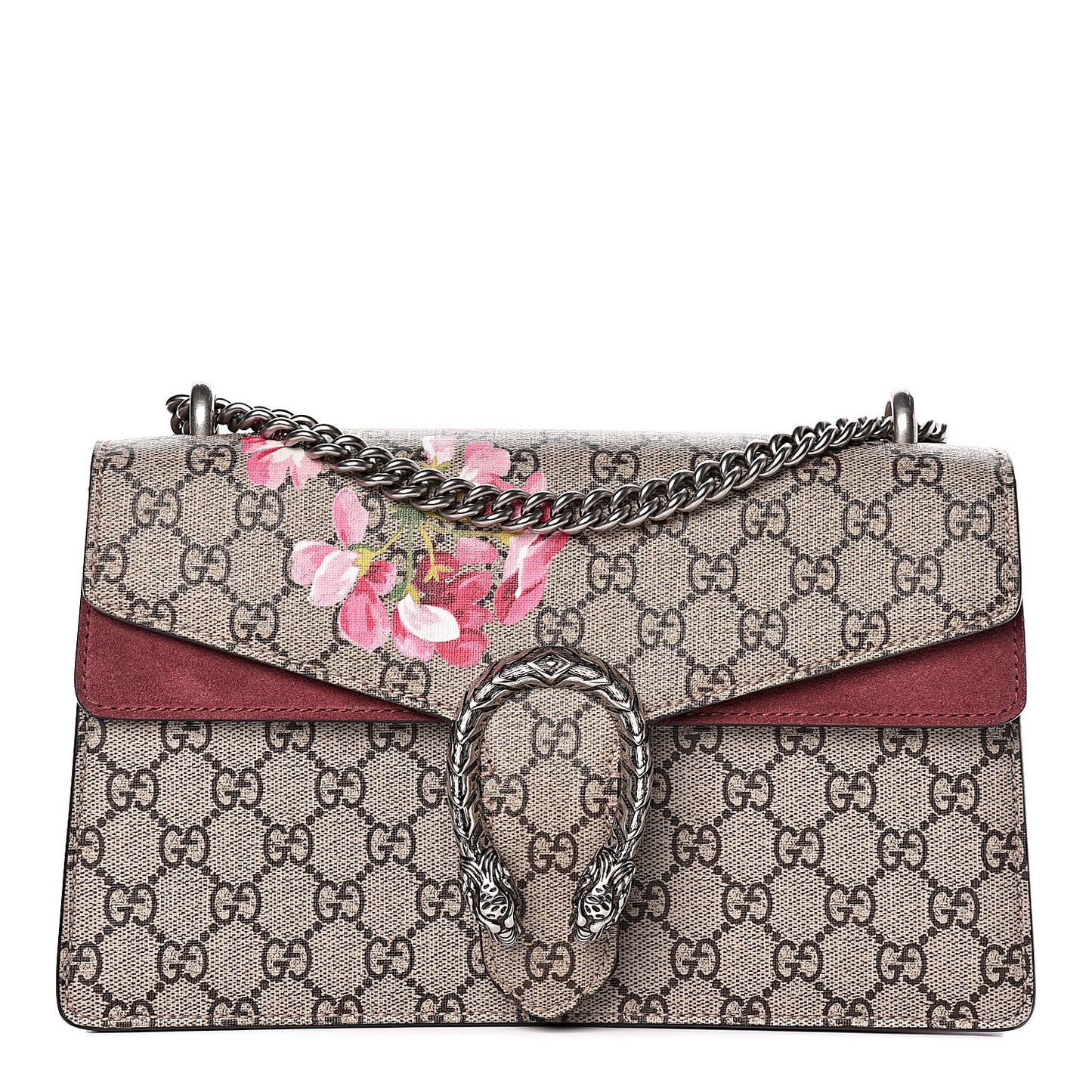 GG Supreme Monogram Blooms Small Dionysus Shoulder Bag Beige Multicolor Dry Rose