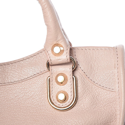 Balenciaga Chevre Gold Metallic Edge Hardware Mini City Rose Aubepine Bois de Rose 11 of 18