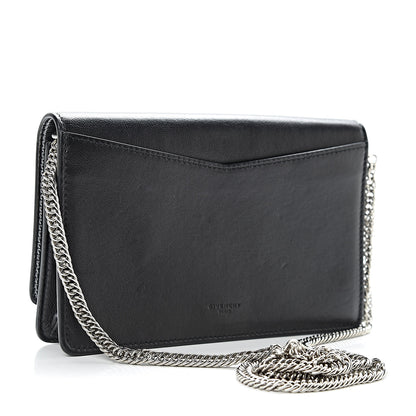 Givenchy Lambskin Emblem Chain Wallet Black 3 of 13