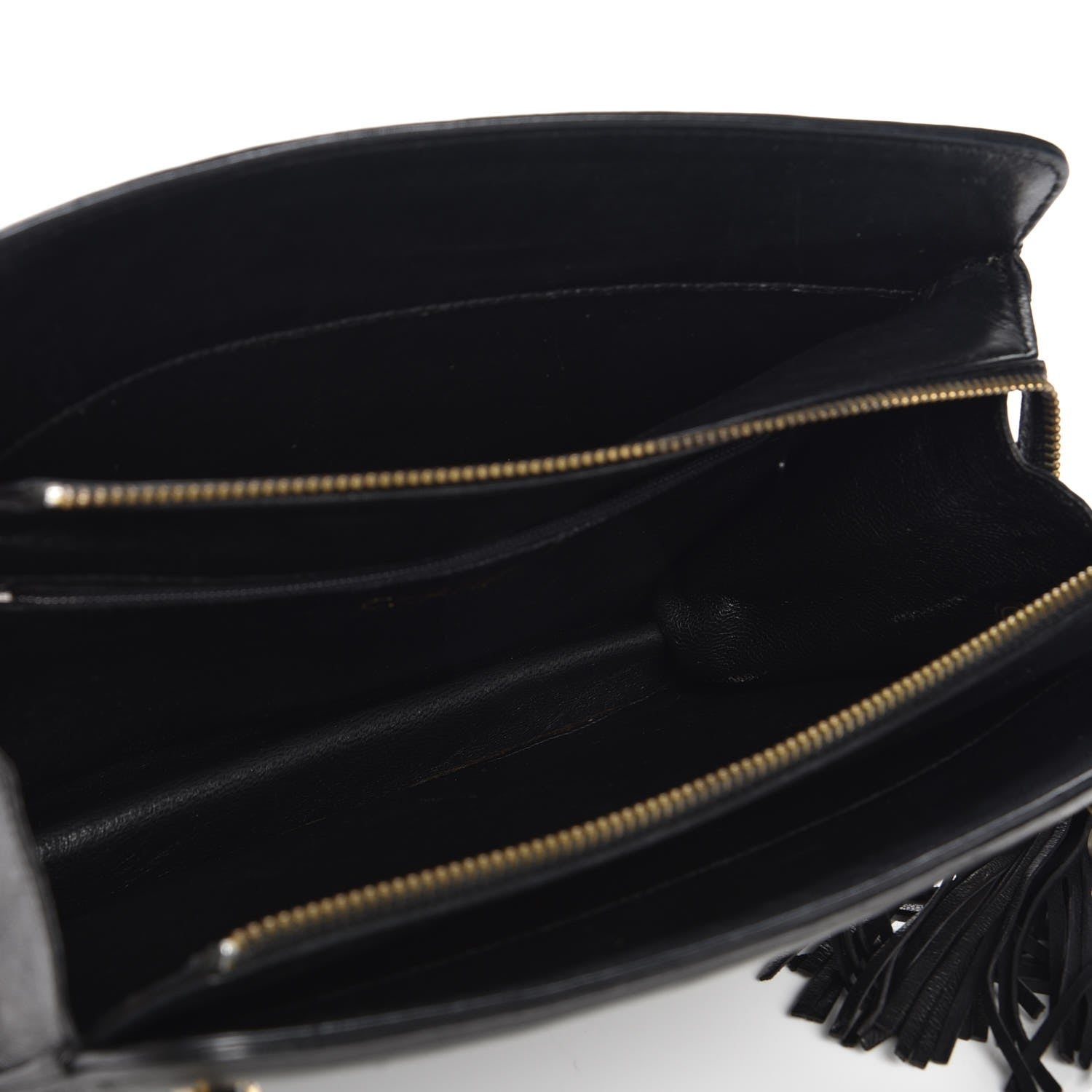 Chanel Lambskin Quilted Tassel Bag Black 5 of 9