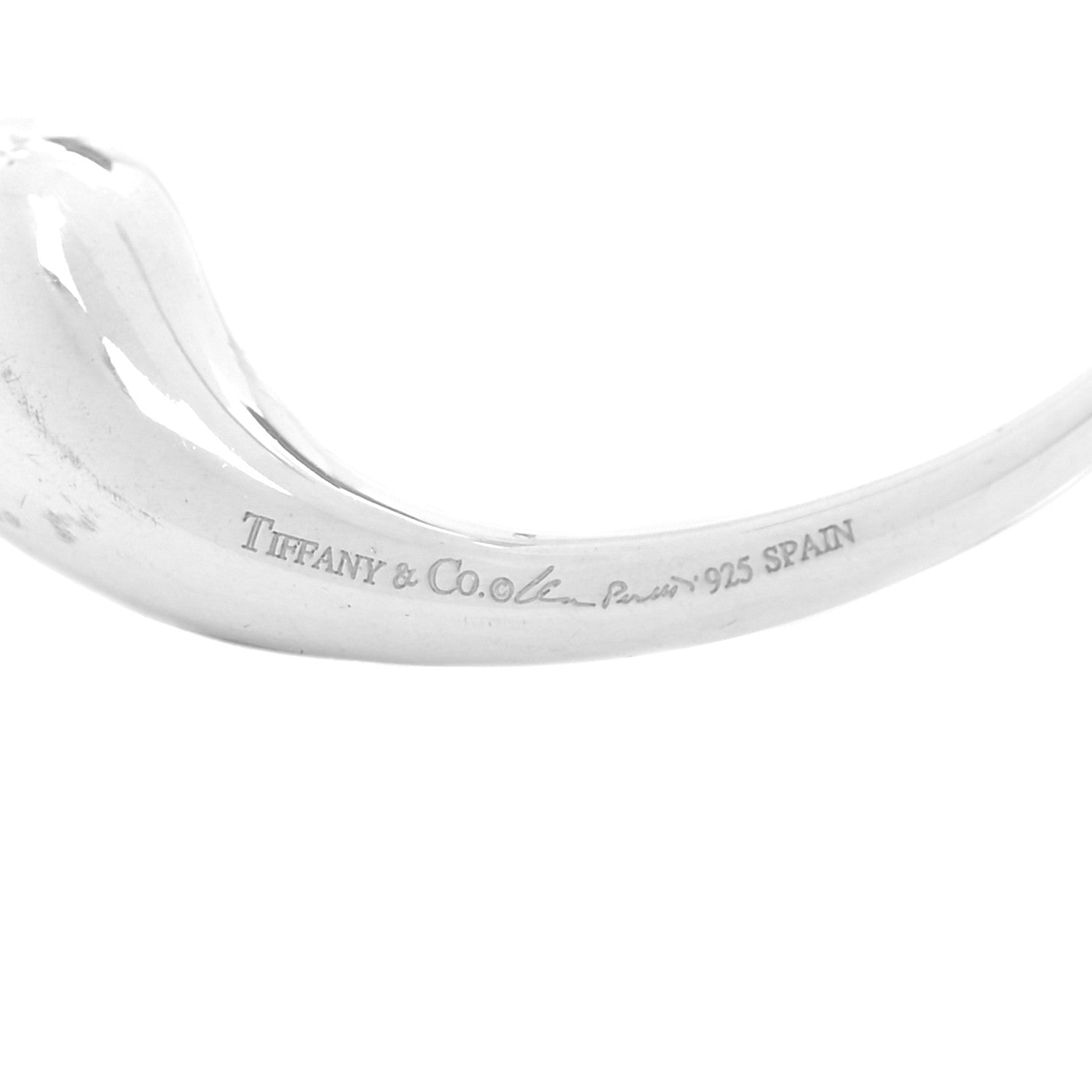 Tiffany Sterling Silver Elsa Peretti Teardrop Hoop Earrings 4 of 4