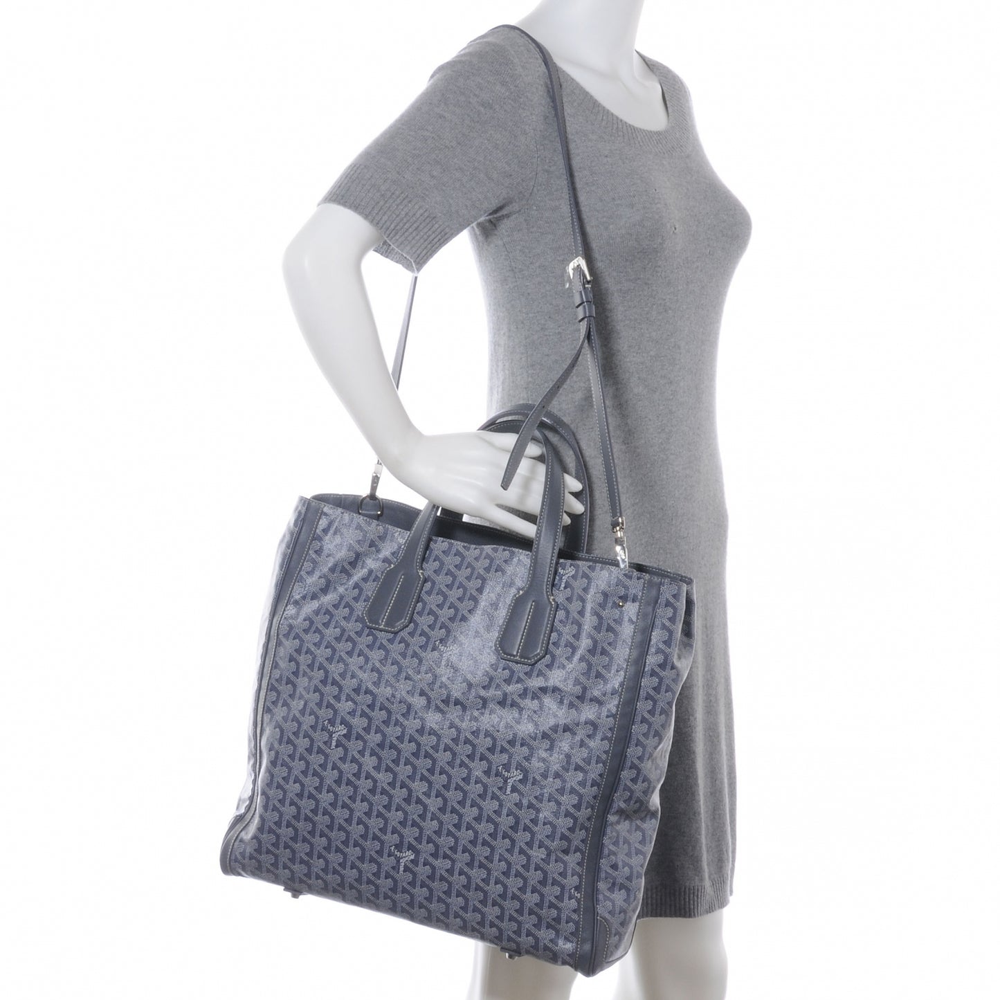 Goyardine Voltaire Tote Grey