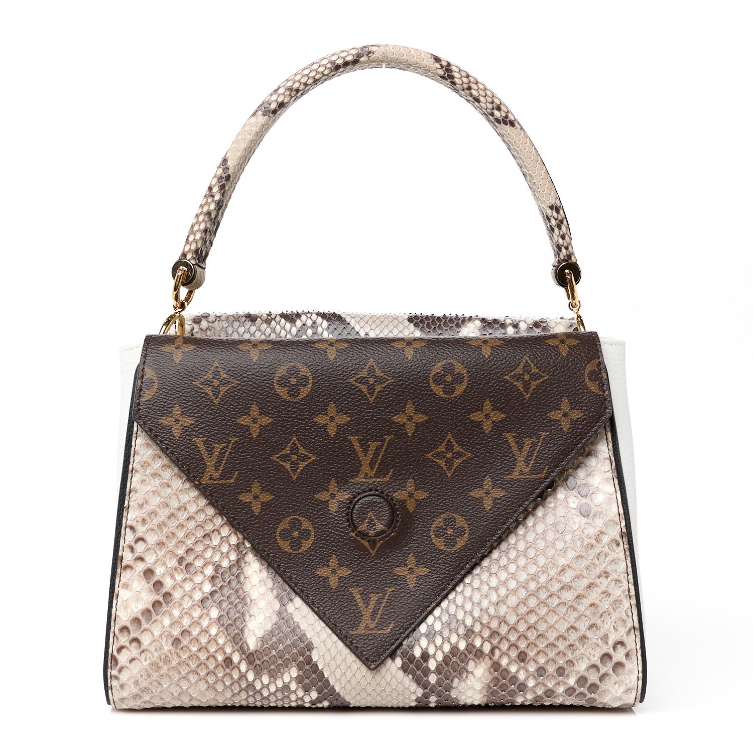 Louis Vuitton Snakeskin Monogram Double V Creme 1 of 11