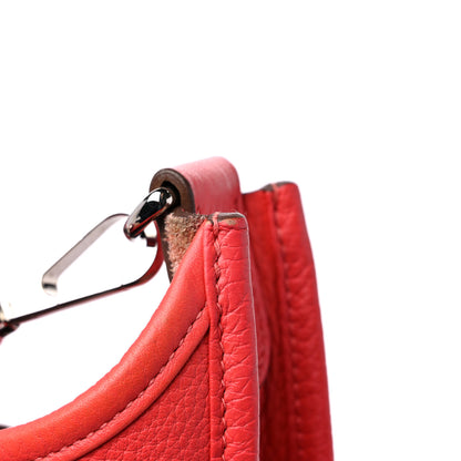 Hermes Taurillon Clemence Evelyne III PM Rouge Pivoine 12 of 13