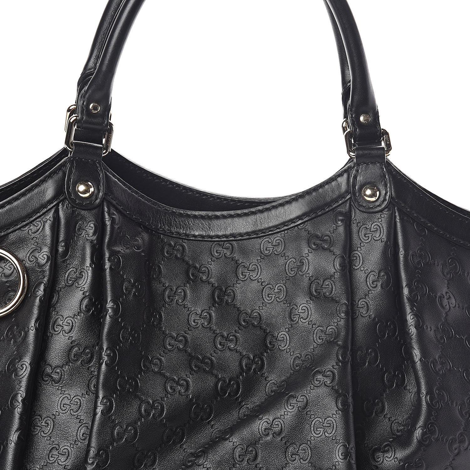 Gucci Guccissima Large Sukey Tote Black 7 of 9