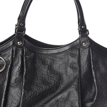 Gucci Guccissima Large Sukey Tote Black 7 of 9