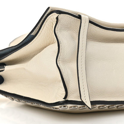 Prada Glace Calf Studded Etiquette Flap Bianco Astra 9 of 12