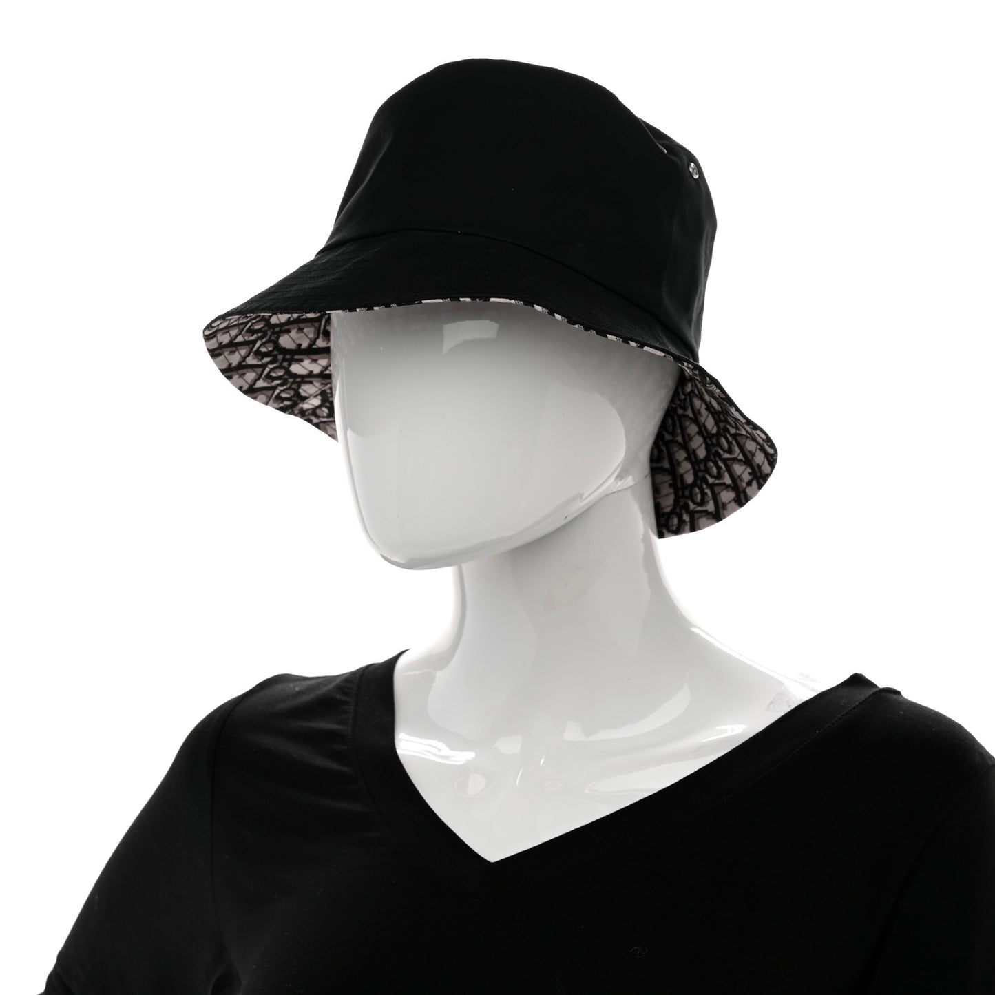 Oblique Reversible Teddy-D Brim Bucket Hat 57 Black