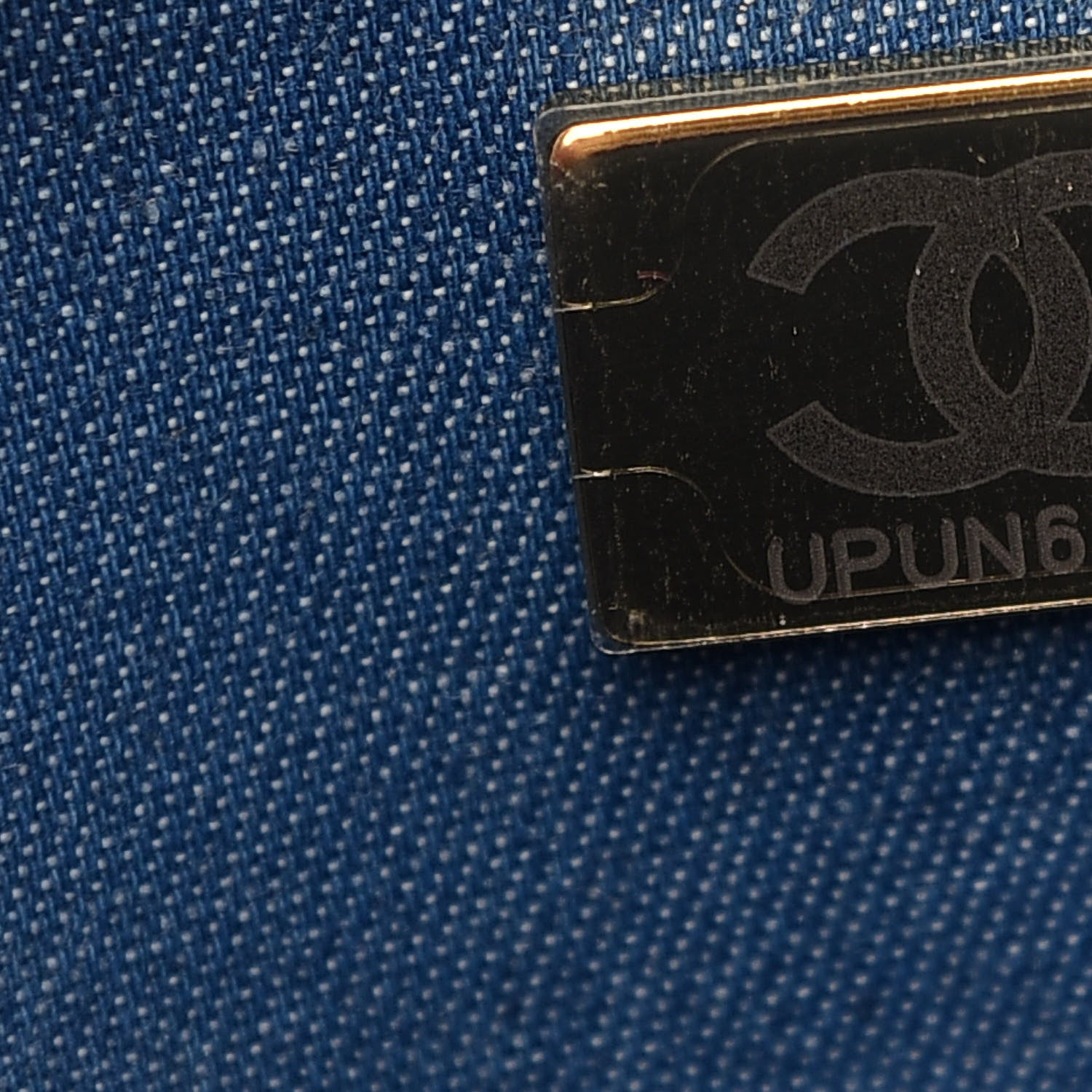 Chanel Denim Quilted CC Pearl Crush Wallet On Chain WOC Blue 8 of 10