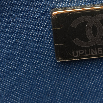 Chanel Denim Quilted CC Pearl Crush Wallet On Chain WOC Blue 8 of 10