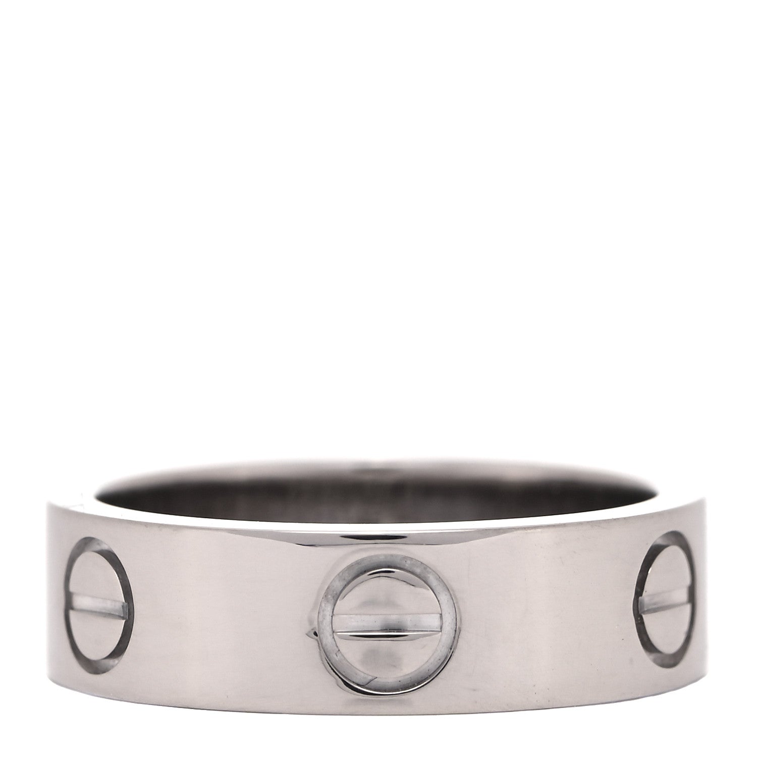 Cartier 18K White Gold 5.5mm LOVE Ring 51 5.75 3 of 4
