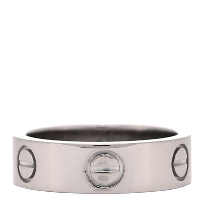 Cartier 18K White Gold 5.5mm LOVE Ring 51 5.75 3 of 4