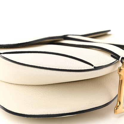 Christian Dior Grained Calfskin Mini Saddle Bag White 5 of 10