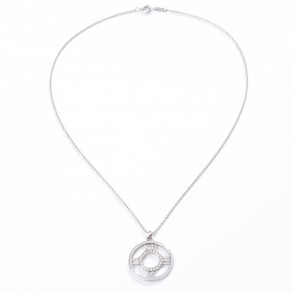 Tiffany 18k White Gold Diamond Atlas Pendant Necklace 3 of 7