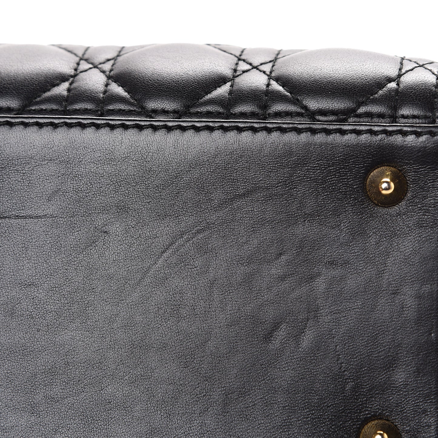 Lambskin Cannage Medium Lady Dior Black