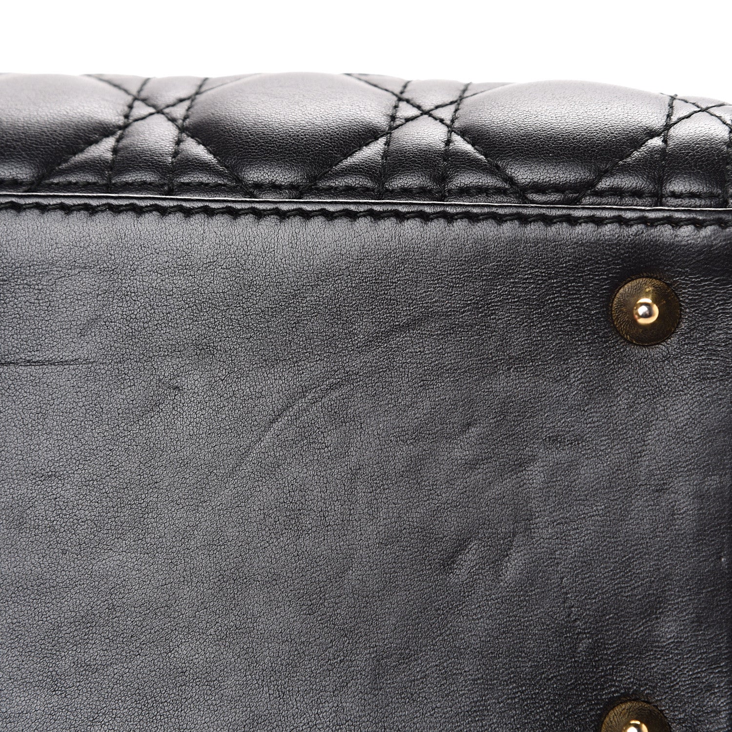 Christian Dior Lambskin Cannage Medium Lady Dior Black 11 of 11