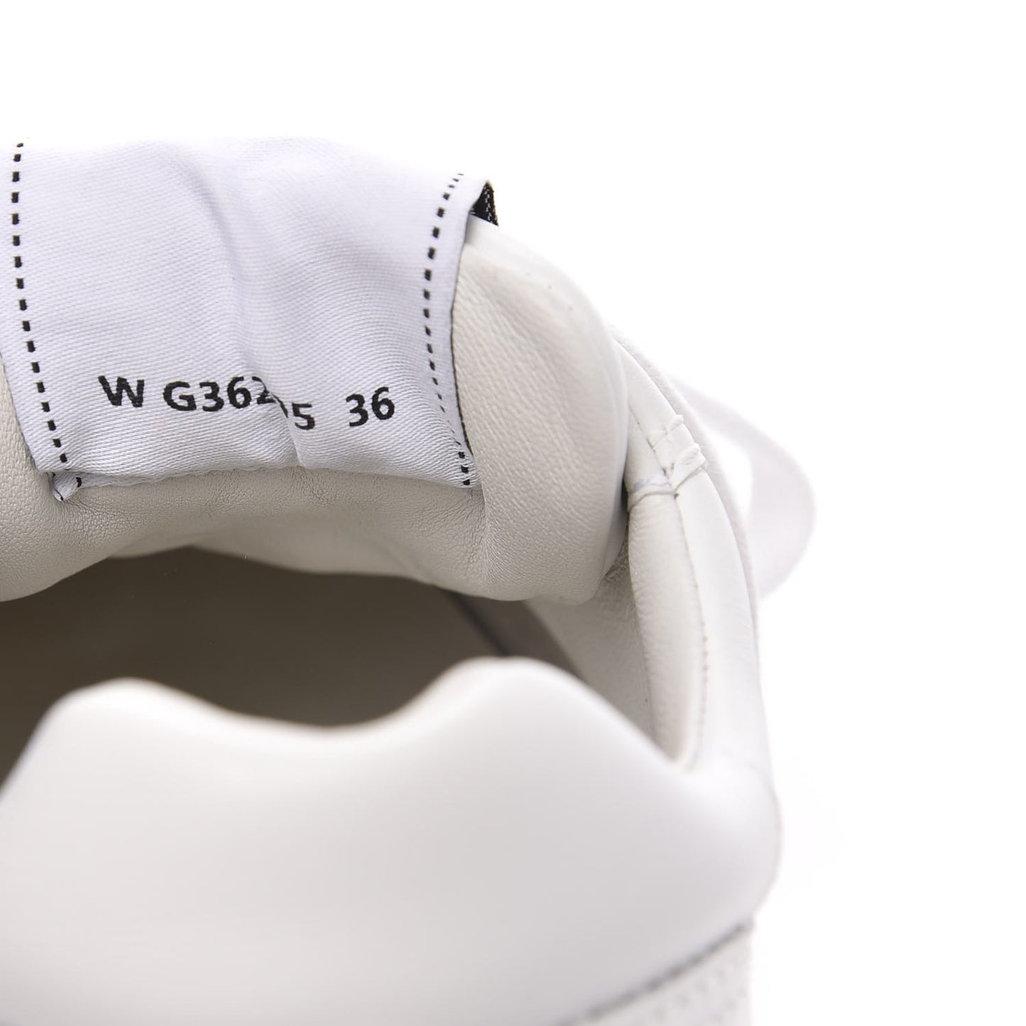 Calfskin Womens Logo Sneakers 36 White