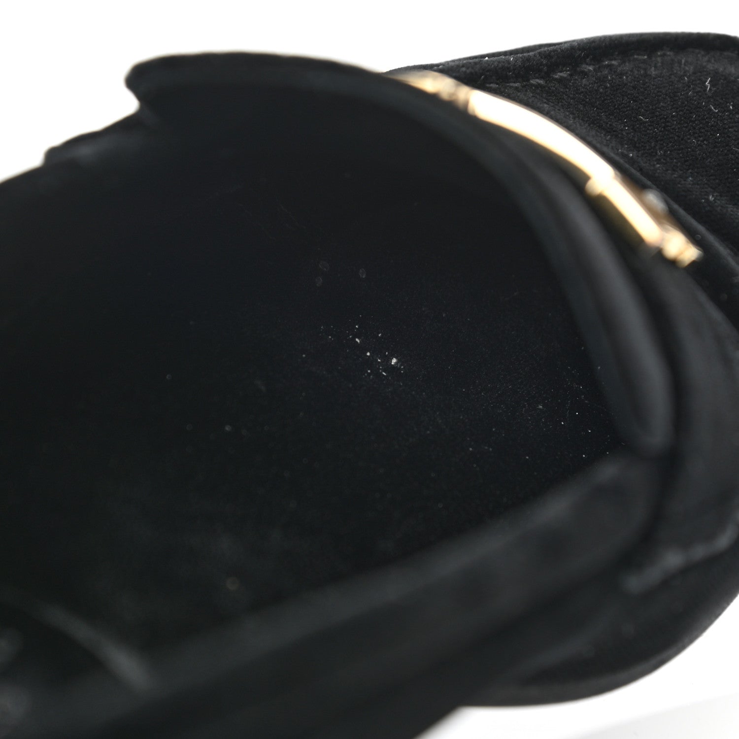 Hermes Velvet Womens Paris Loafers 37.5 Black 9 of 13
