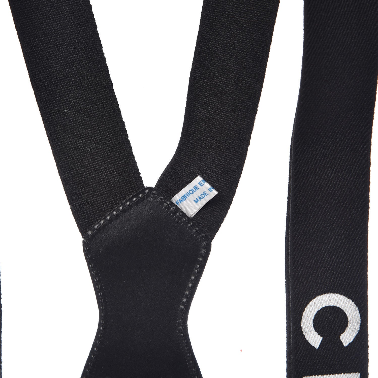Chanel Logo Suspenders Black White 4 of 9