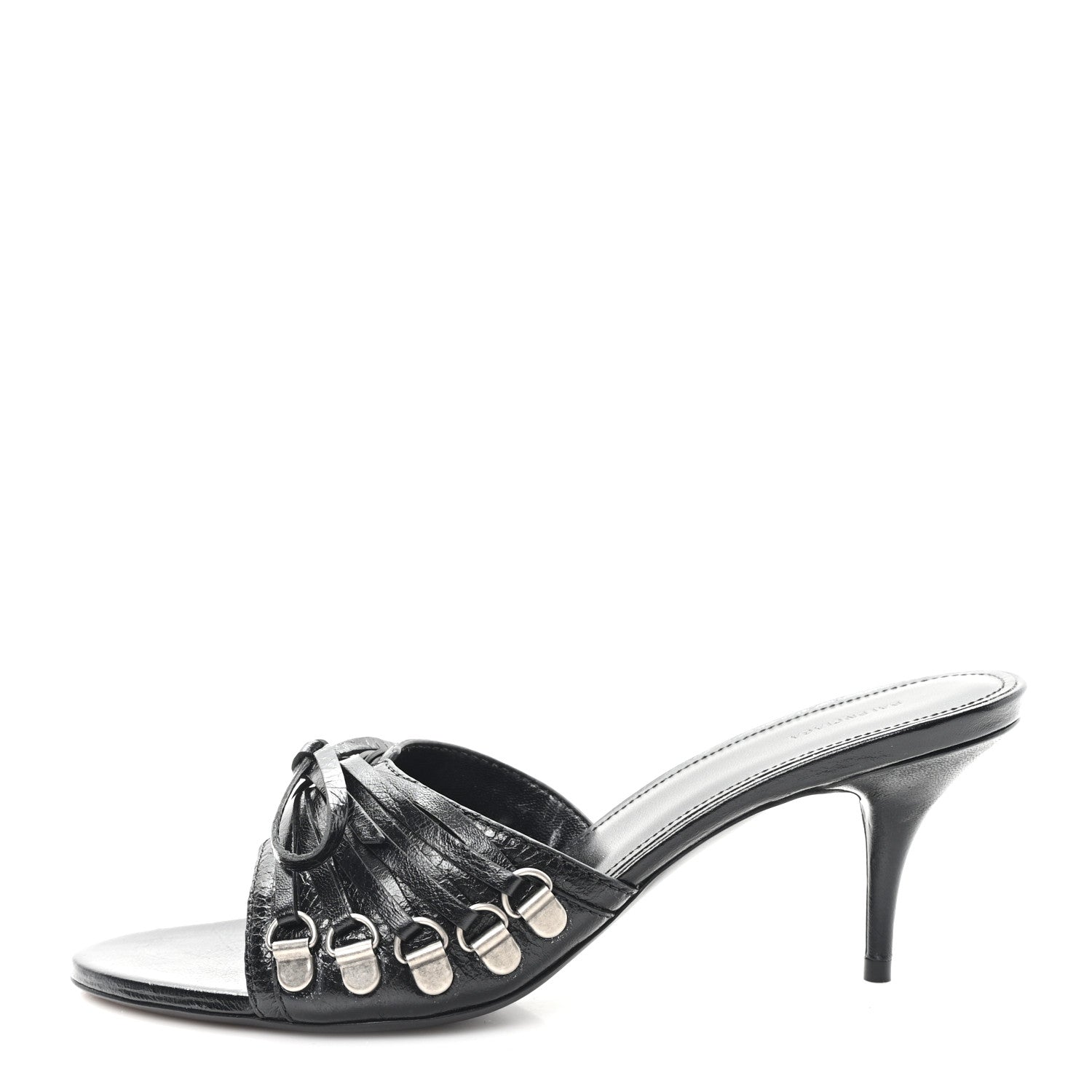 Balenciaga Agneau Arena Cagole Bow 70mm Sandals 38 Black 1 of 10