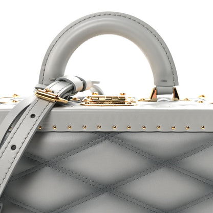 Louis Vuitton Lambskin Malletage Petite Valise Palazzo Ecume 7 of 9