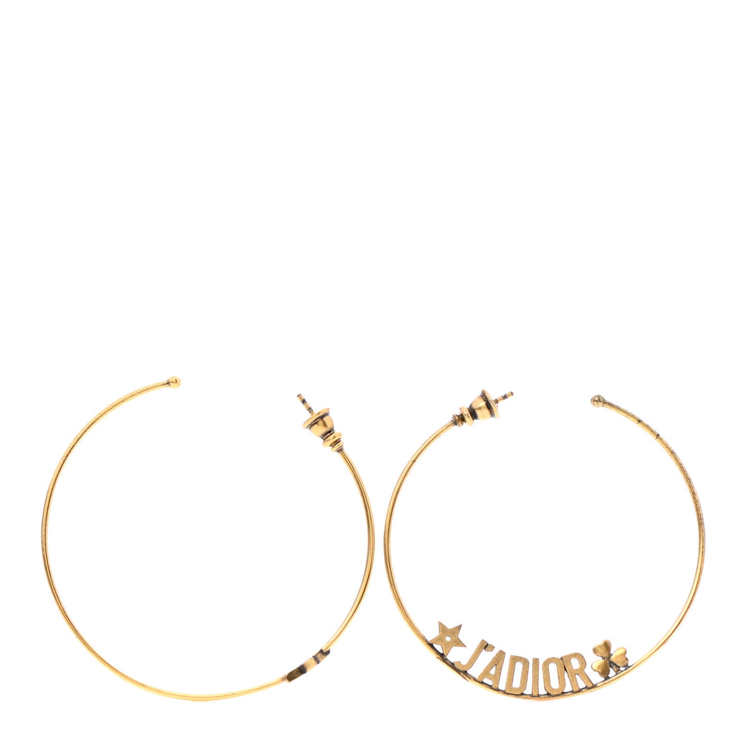 Metal J'Adior Hoop Earrings Aged Gold