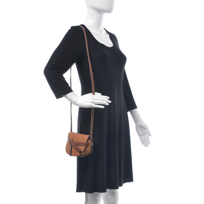 Loewe Grained Calfskin Mini Gate Crossbody Bag Caramel Pecan 2 of 6