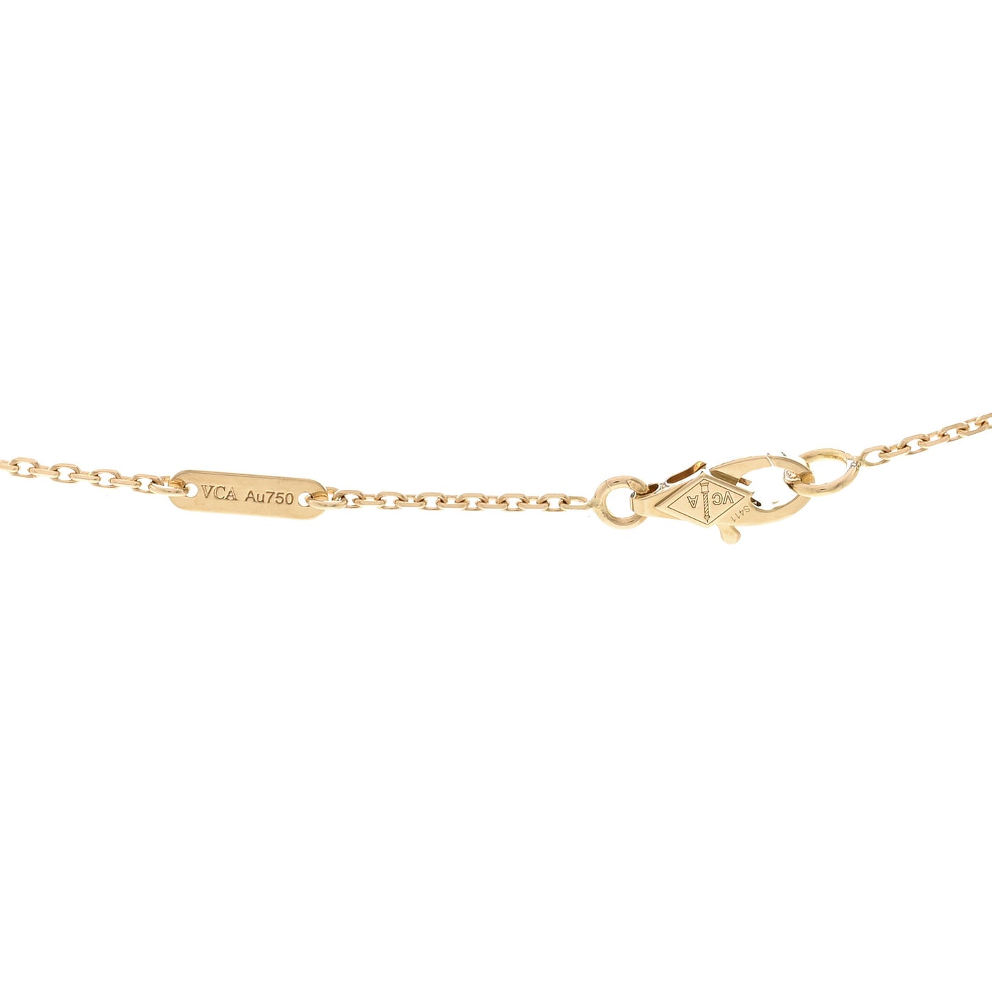18K Yellow Gold Mother of Pearl Sweet Alhambra Pendant Necklace