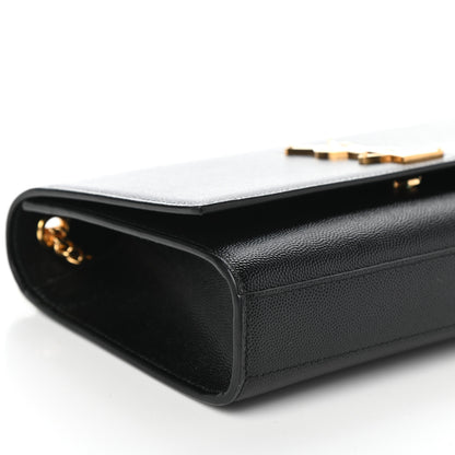 Saint Laurent Grain De Poudre Medium Classic Monogram Kate Satchel Black 7 of 9