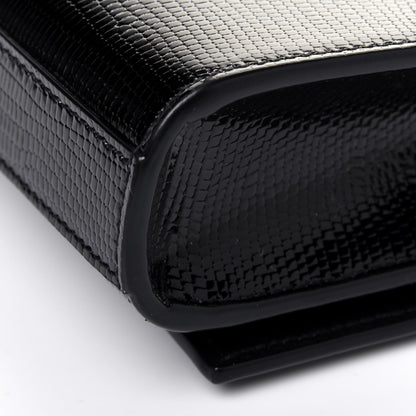 Saint Laurent Calfskin Lizard Embossed Monogram Kate Belt Bag Black 11 of 13