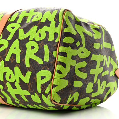 Louis Vuitton Monogram Graffiti Keepall 50 Green 9 of 17