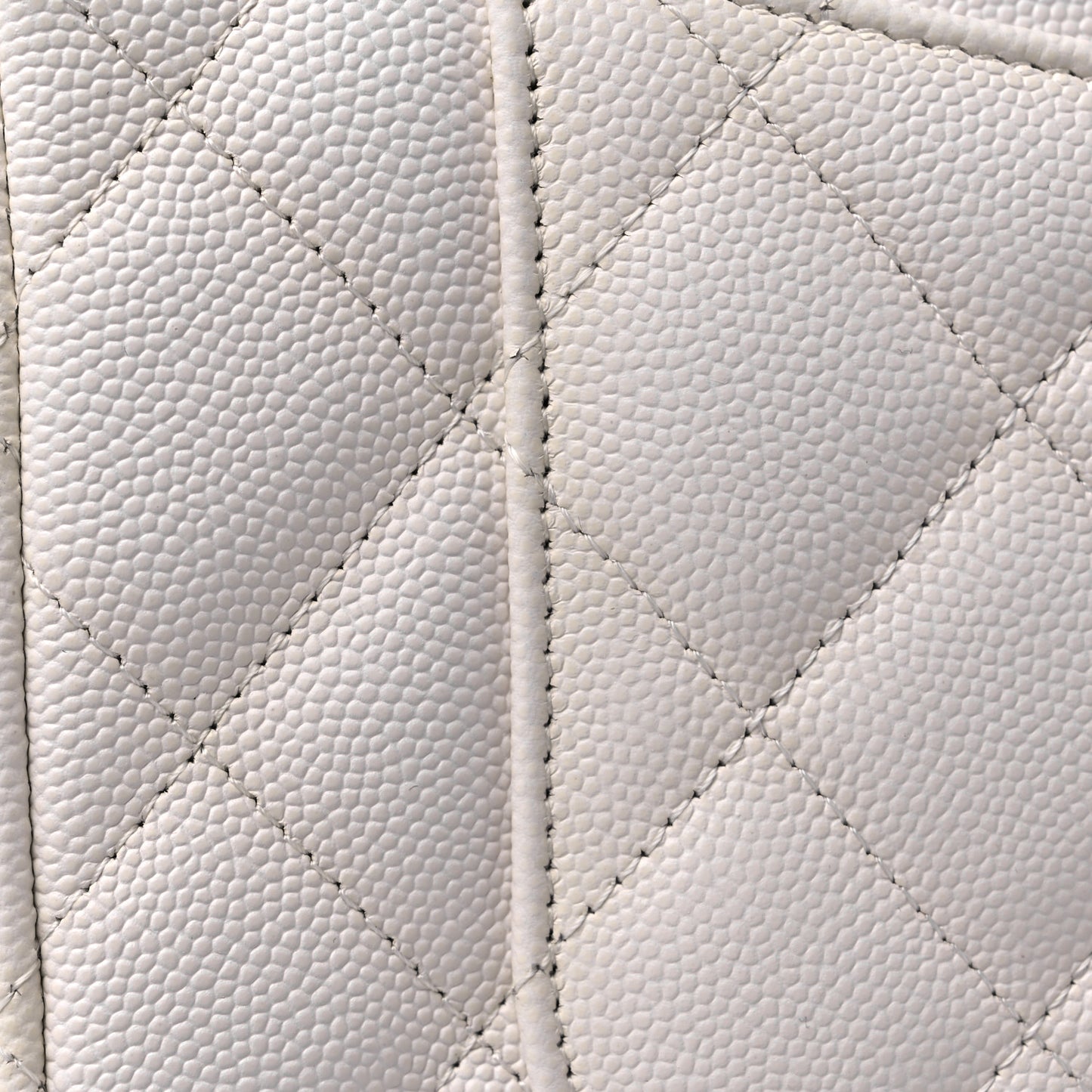 Caviar Quilted Jumbo Double Flap White