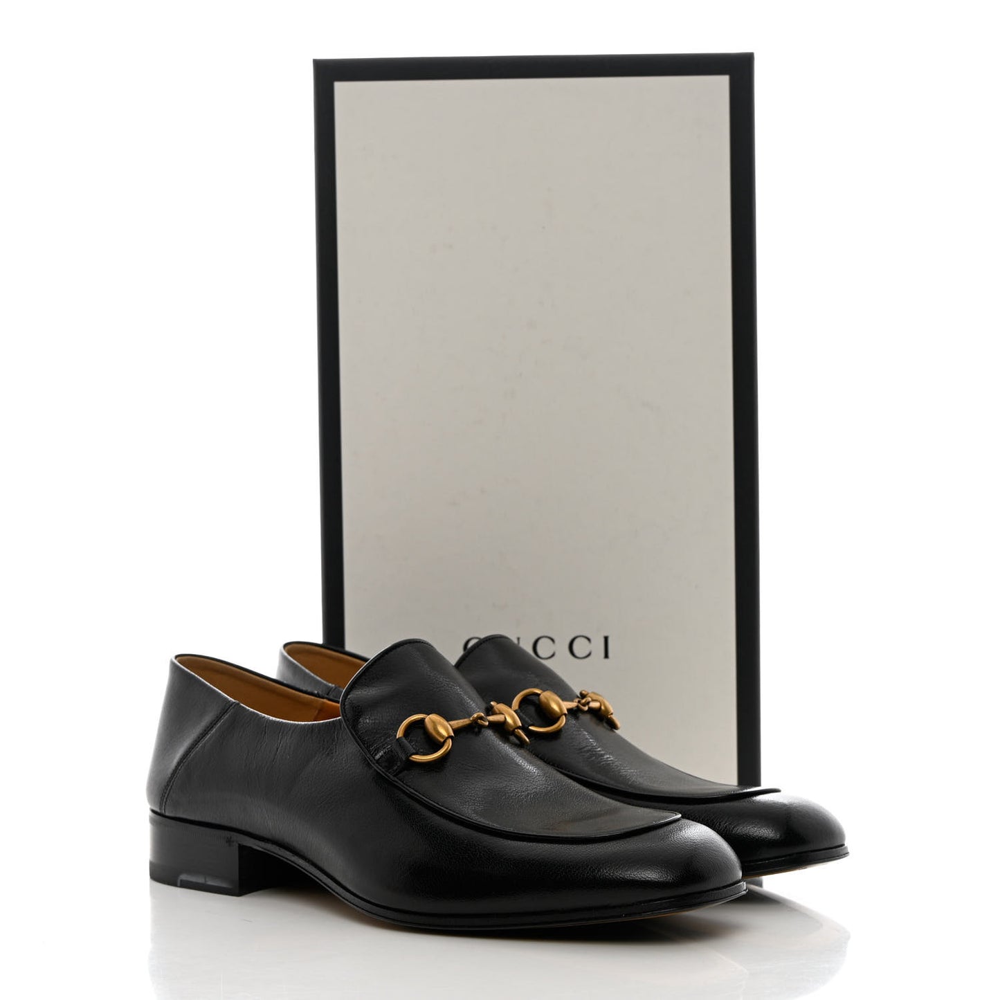Goatskin Mens Horsebit Loafers 9.5 Black