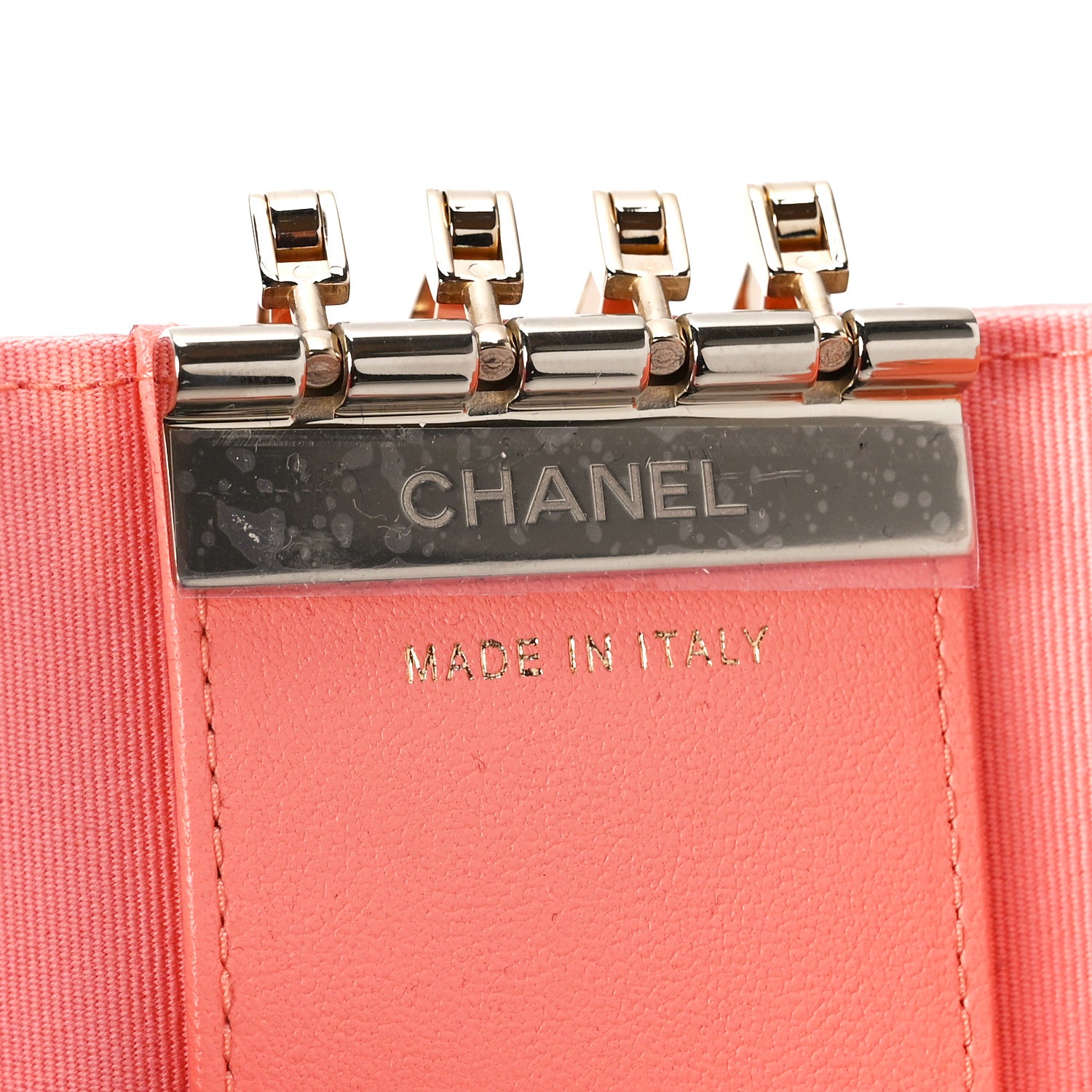Chanel Lambskin Quilted Classic 4 Key Holder Wallet Light Orange 7 of 13