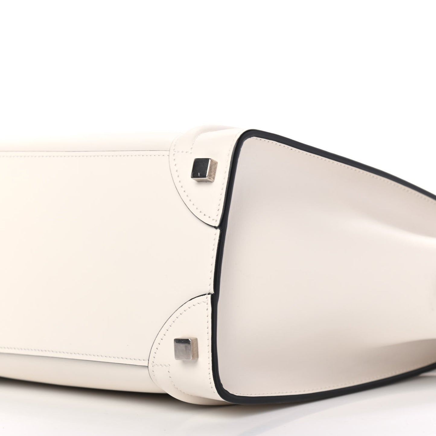 Smooth Calfskin Micro Luggage White