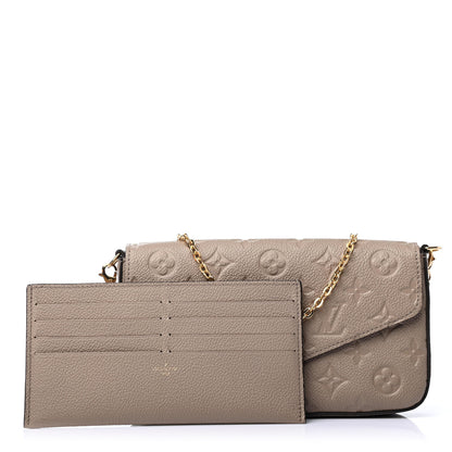 Louis Vuitton Empreinte Pochette Felicie Chain Wallet Tourterelle 1 of 4