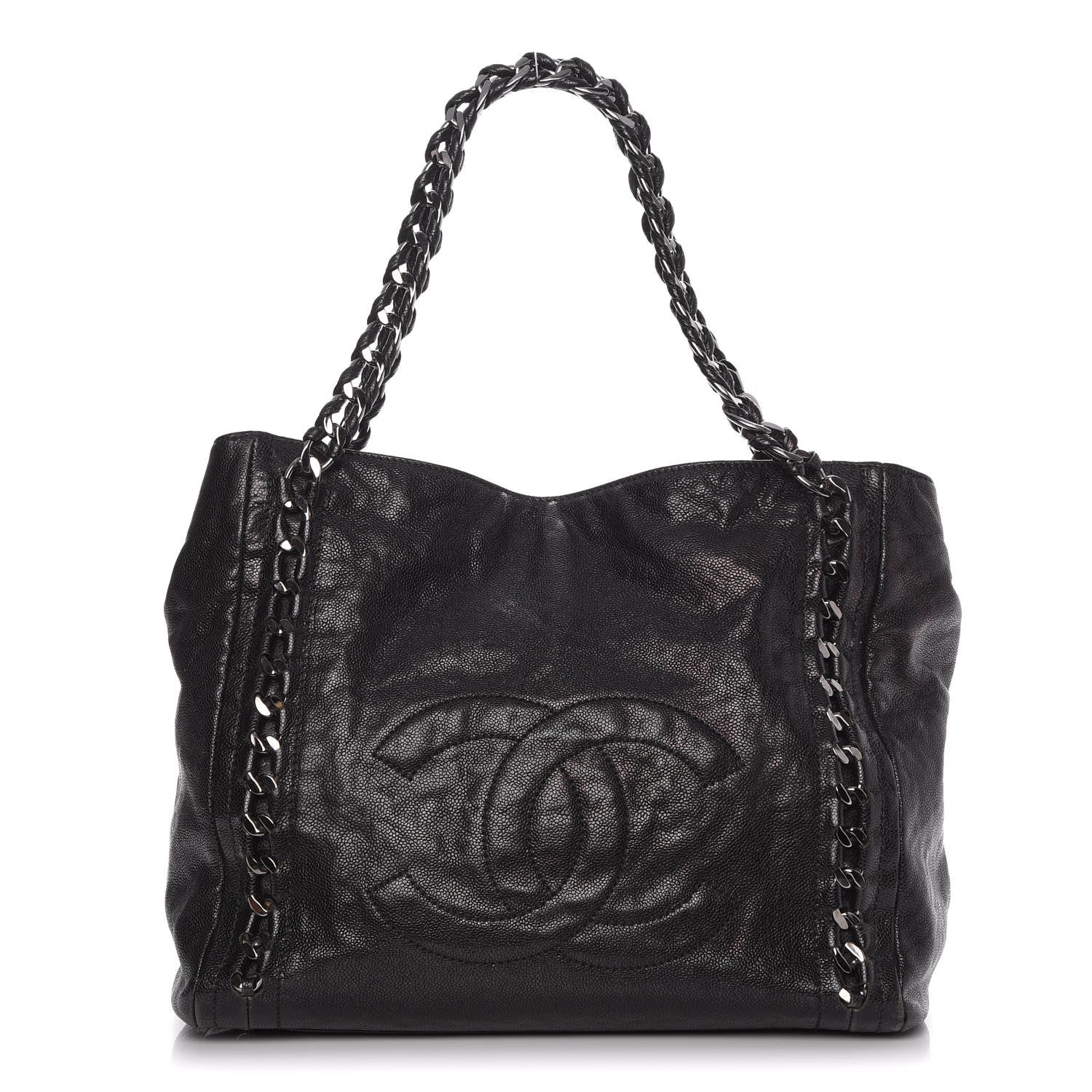 Chanel Glazed Caviar Modern Chain Tote Black 1 of 9